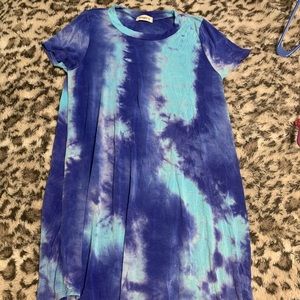 tye-dye tee shirt dress